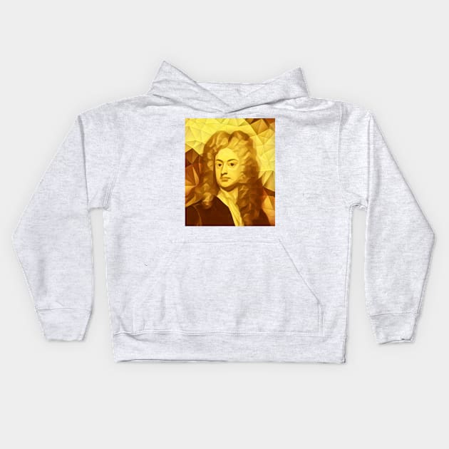 Joseph Addison Golden Portrait | Joseph Addison Artwork 9 Kids Hoodie by JustLit